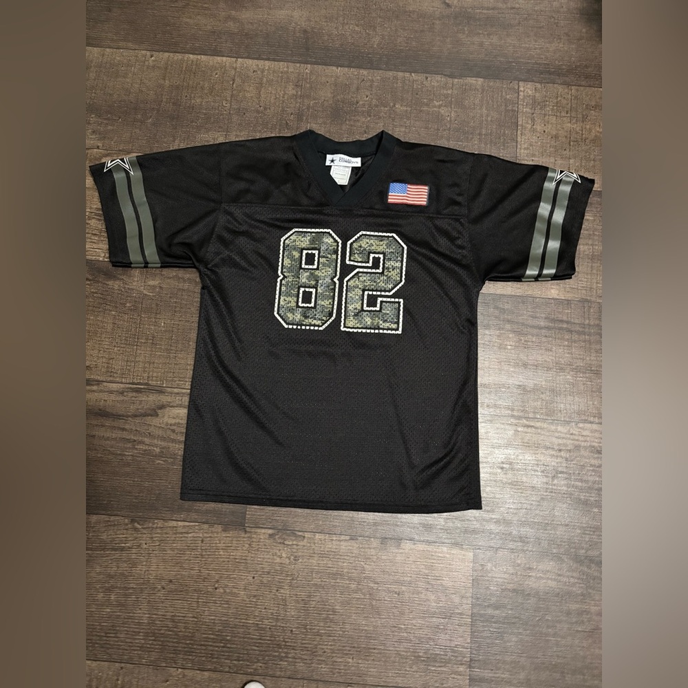 RARE- DALLAS COWBOYS NFL #82 Jason Witten CAMO PATRIOTIC BLACK JERSEY Sz L Boys